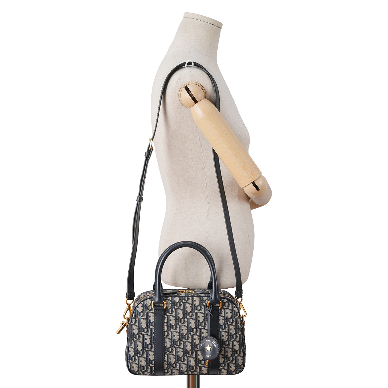 CHRISTIAN DIOR(USED)디올 오블리크 D VIBE 볼링 미디움 백